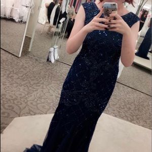 navy prom dress size 4